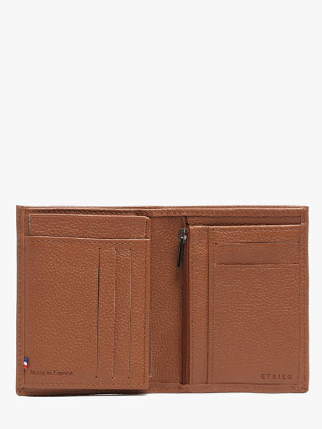 Portefeuille Met Portemonnee Leder Madras Etrier Bruin madras EMAD142 ander zicht 1